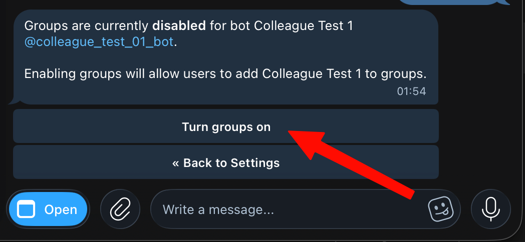 Turn groups on.